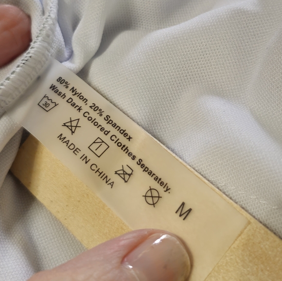 Womens Medium Cutout Asymmetrical One-Shoulder Swimsuit Green - Picture 5 of 5